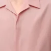 Chemise à manches courtes en laine Corail