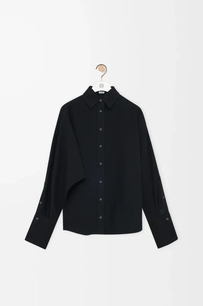 Chemise portefeuille en denim Noir