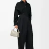 Chemise portefeuille en denim Noir
