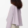 Chemise trapèze en coton lilas