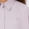 Chemise trapèze en coton lilas