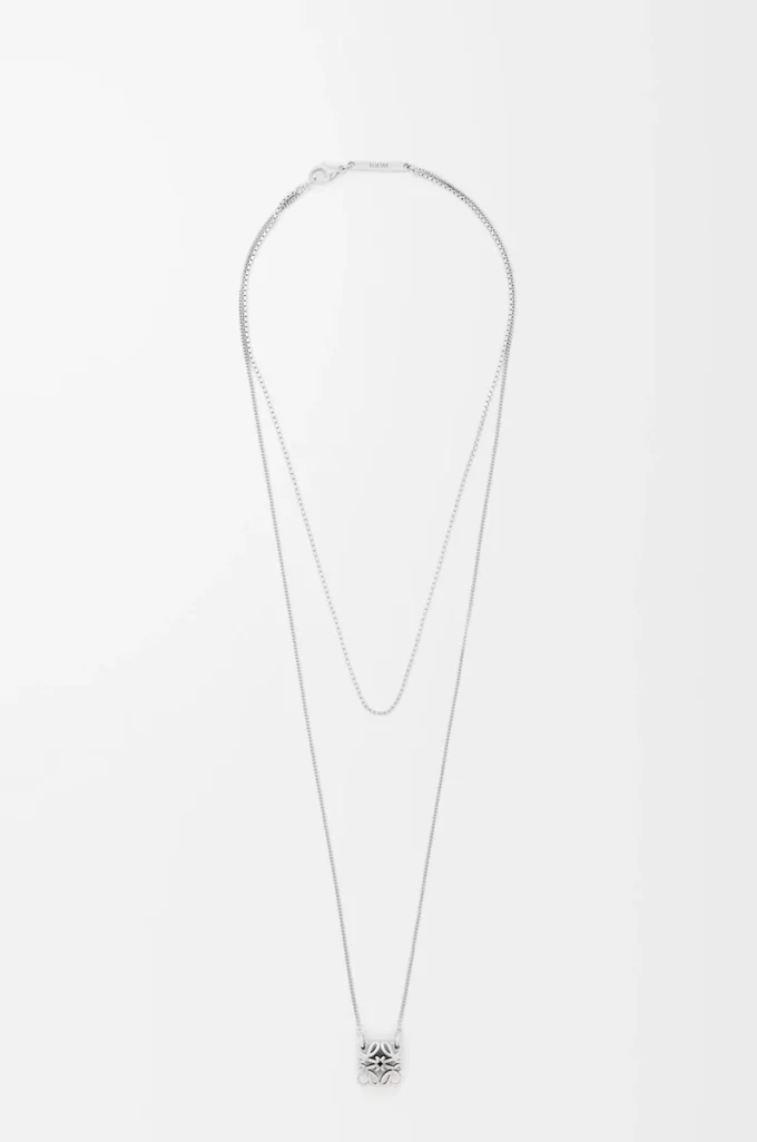 Collier Anagram Bombé en argent sterling Argent