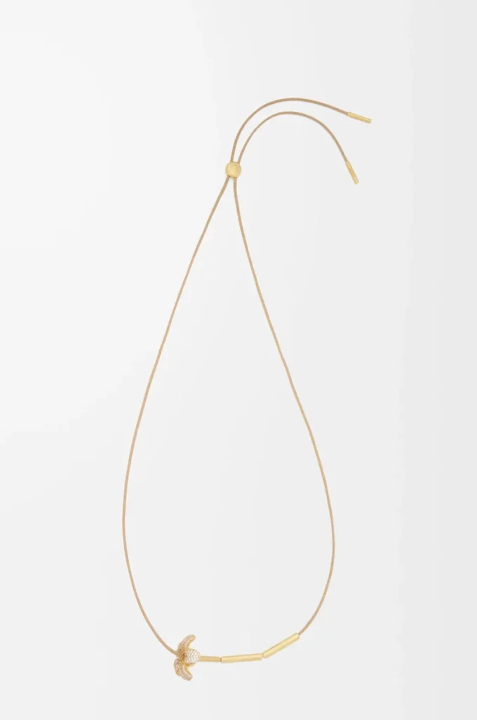 Collier Flor en argent sterling et cristaux Blanc/Or