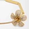 Collier Flor en argent sterling et cristaux Blanc/Or