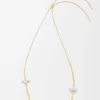 Collier Flor en argent sterling et émail Or/Blanc