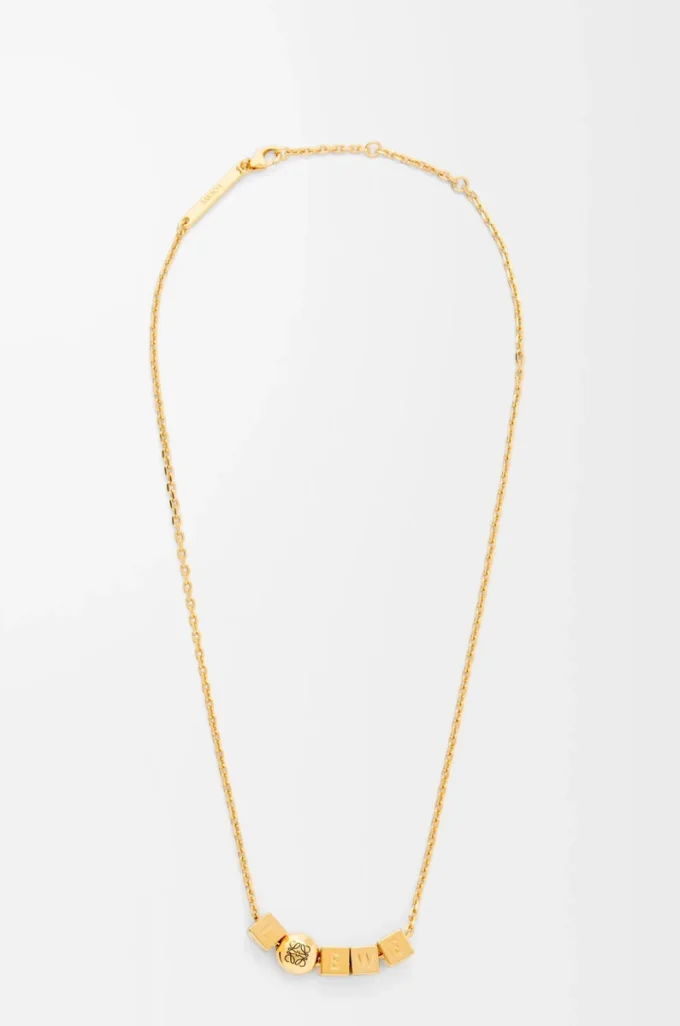Collier Pebble Cube en argent sterling Or