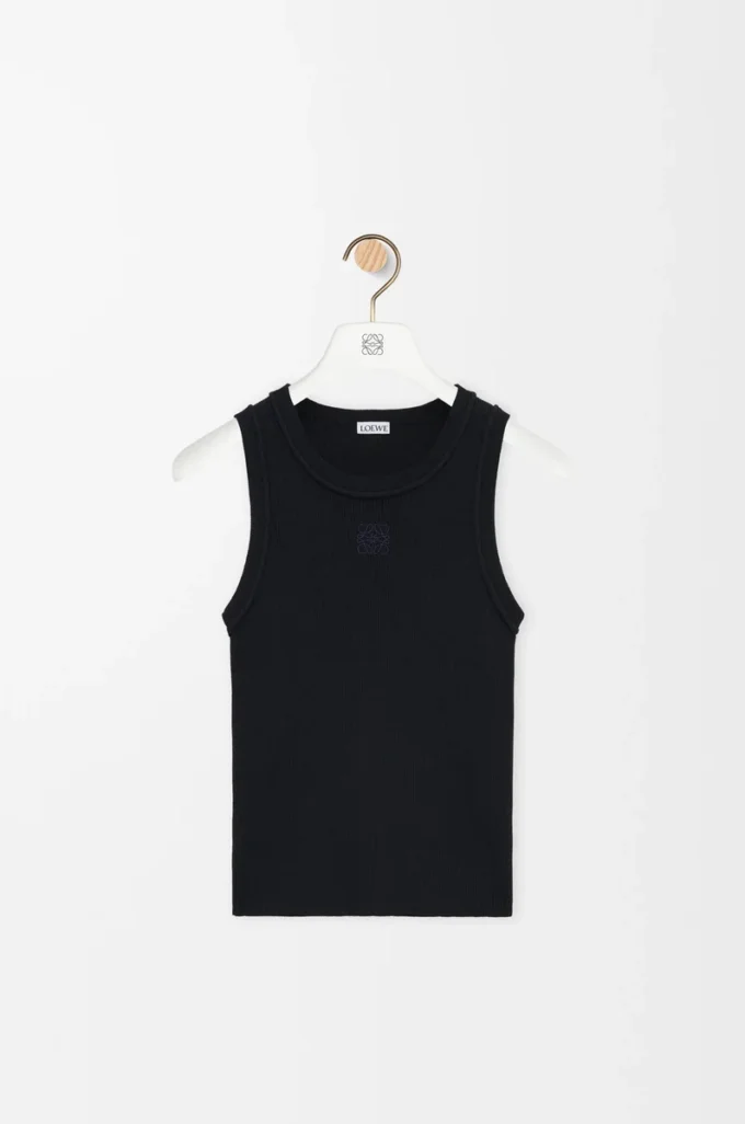 Débardeur Anagram en viscose stretch noir Débardeur Anagram en viscose stretch noir