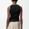 Débardeur Anagram en viscose stretch noir Débardeur Anagram en viscose stretch noir