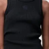 Débardeur Anagram en viscose stretch noir Débardeur Anagram en viscose stretch noir