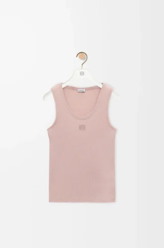 Débardeur anagramme en soie rose pâle