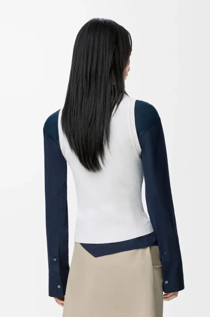 Débardeur Anagramme en viscose stretch Blanc Débardeur Anagramme en viscose stretch Blanc