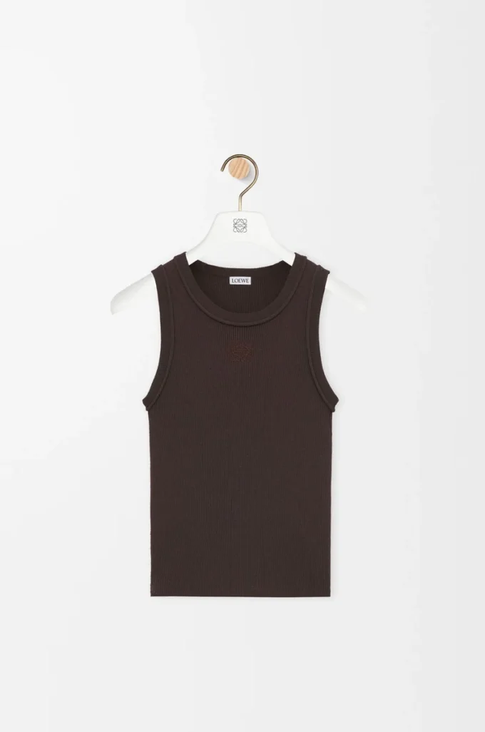 Débardeur Anagramme en viscose stretch marron Débardeur Anagramme en viscose stretch marron