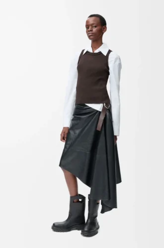 Débardeur Anagramme en viscose stretch marron