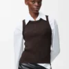 Débardeur Anagramme en viscose stretch marron Débardeur Anagramme en viscose stretch marron