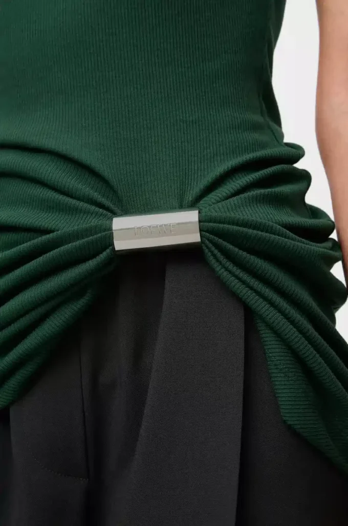 Débardeur en coton vert foncé