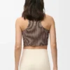 Débardeur en jersey technique Marron/Rose