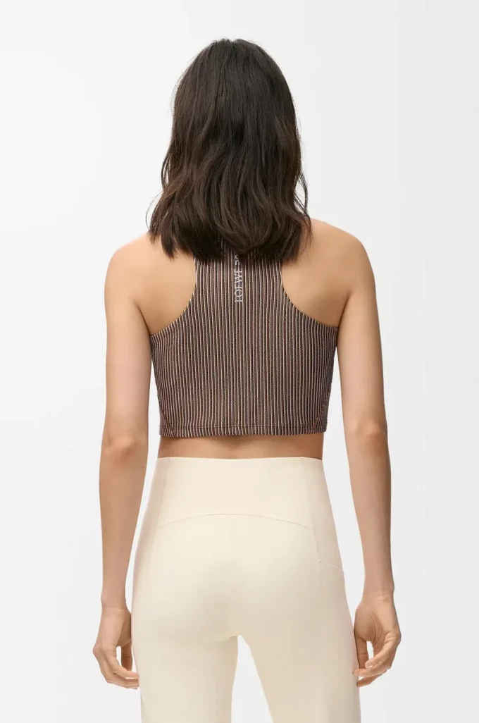 Débardeur en jersey technique Marron/Rose