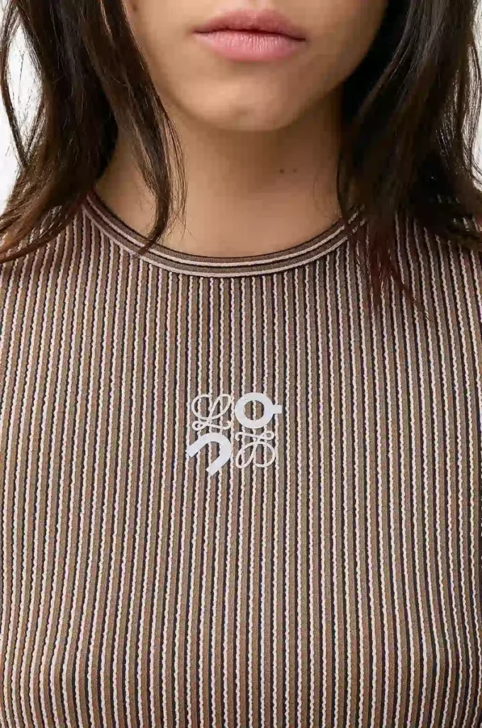Débardeur en jersey technique Marron/Rose