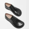 Derby brogue Campo en cuir de veau brossé Noir