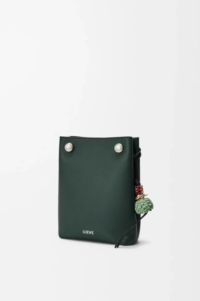 Dés fleuris en cuir de veau classique vert menthe