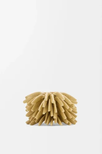 Dés Flower en cuir de veau classique Pale Yellow Glaze