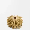 Dés Flower en cuir de veau classique Pale Yellow Glaze