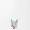 Dés Futurist Cat argent/bleu