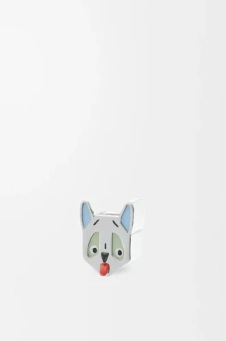 Dés Futurist Cat argent/bleu