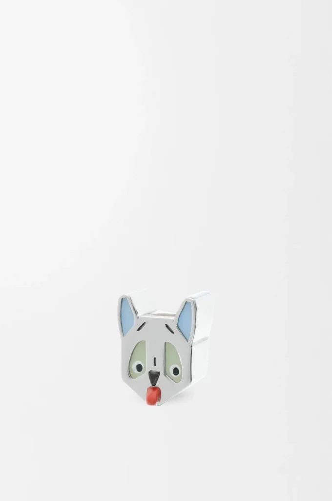 Dés Futurist Cat argent/bleu
