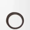 Ensemble de deux bracelets en cuir de veau classique noir/tan