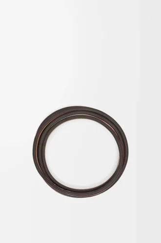 Ensemble de deux bracelets en cuir de veau classique noir/tan