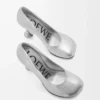 Escarpins Toy en cuir d’agneau laminé Argent Escarpins Toy en cuir d’agneau laminé Argent