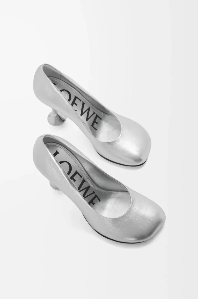 Escarpins Toy en cuir d’agneau laminé Argent Escarpins Toy en cuir d’agneau laminé Argent