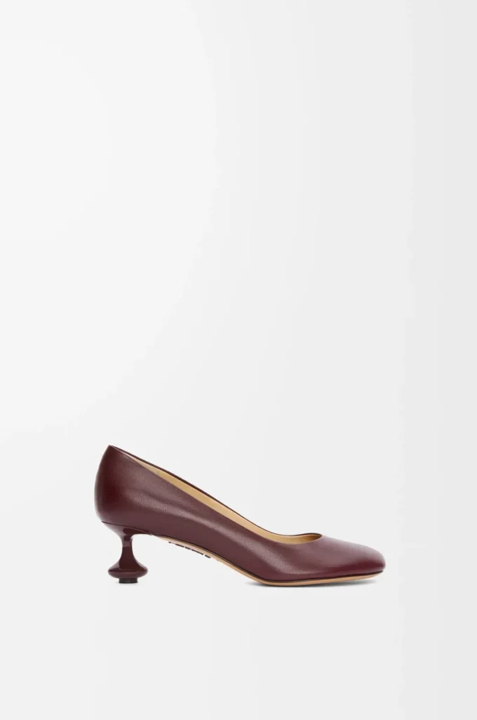 Escarpins Toy en cuir de chèvre bordeaux