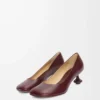 Escarpins Toy en cuir de chèvre bordeaux