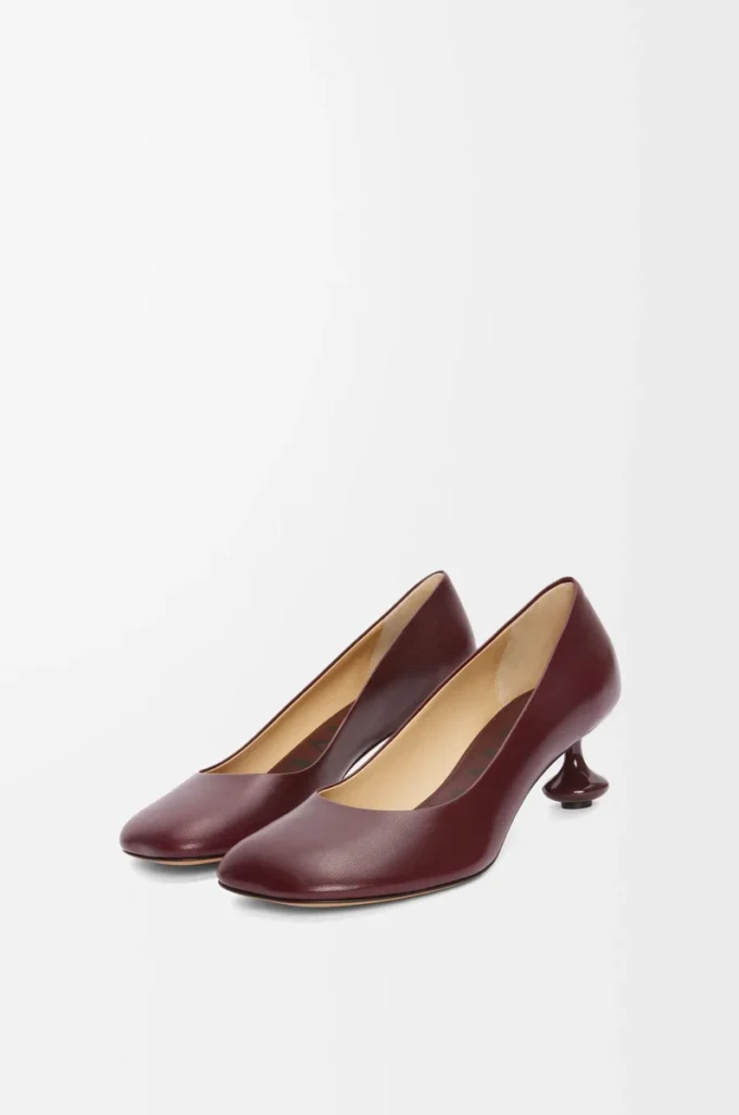 Escarpins Toy en cuir de chèvre bordeaux
