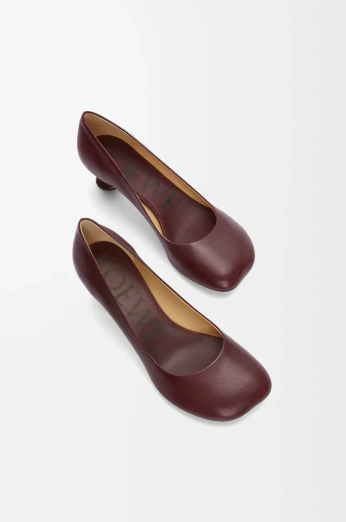 Escarpins Toy en cuir de chèvre bordeaux