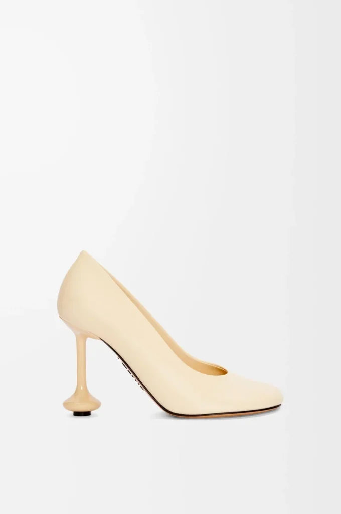 Escarpins Toy en cuir de chèvre couleur lait d&rsquo;avoine