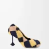 Escarpins Toy en tricot jacquard multicolore bleu marine foncé