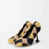 Escarpins Toy en tricot jacquard multicolore bleu marine foncé
