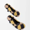 Escarpins Toy en tricot jacquard multicolore bleu marine foncé