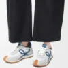 Flow Runner 2.0 en nylon et daim Blanc/Denim clair