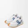 Flow Runner 2.0 en nylon et daim Blanc/Denim clair