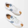 Flow Runner 2.0 en nylon et daim Blanc/Denim clair