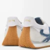 Flow Runner 2.0 en nylon et daim Blanc/Denim clair