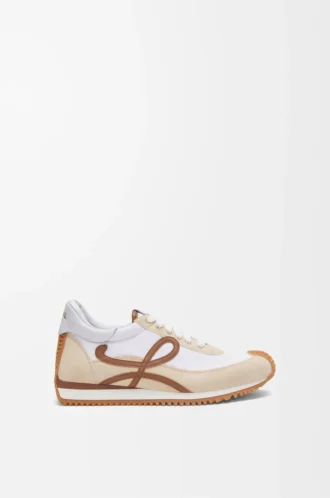 Flow Runner 2.0 en nylon et daim Chocolat/Presque optique