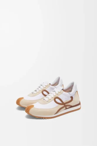 Flow Runner 2.0 en nylon et daim Chocolat/Presque optique