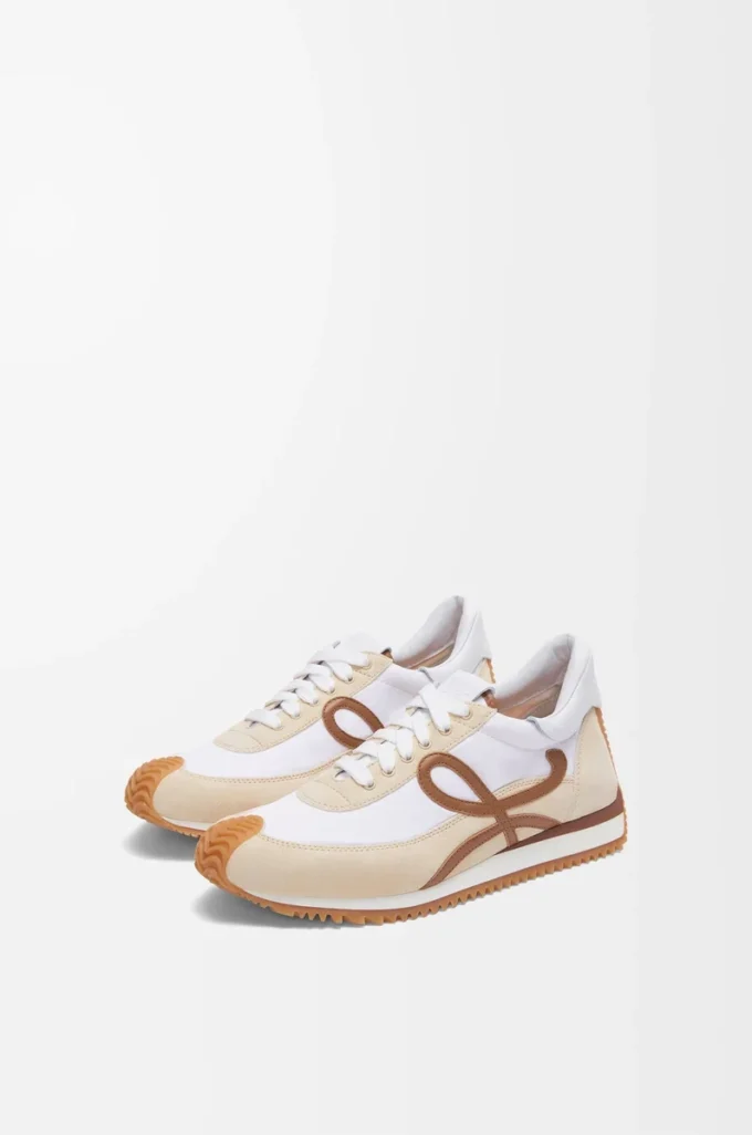 Flow Runner 2.0 en nylon et daim Chocolat/Presque optique