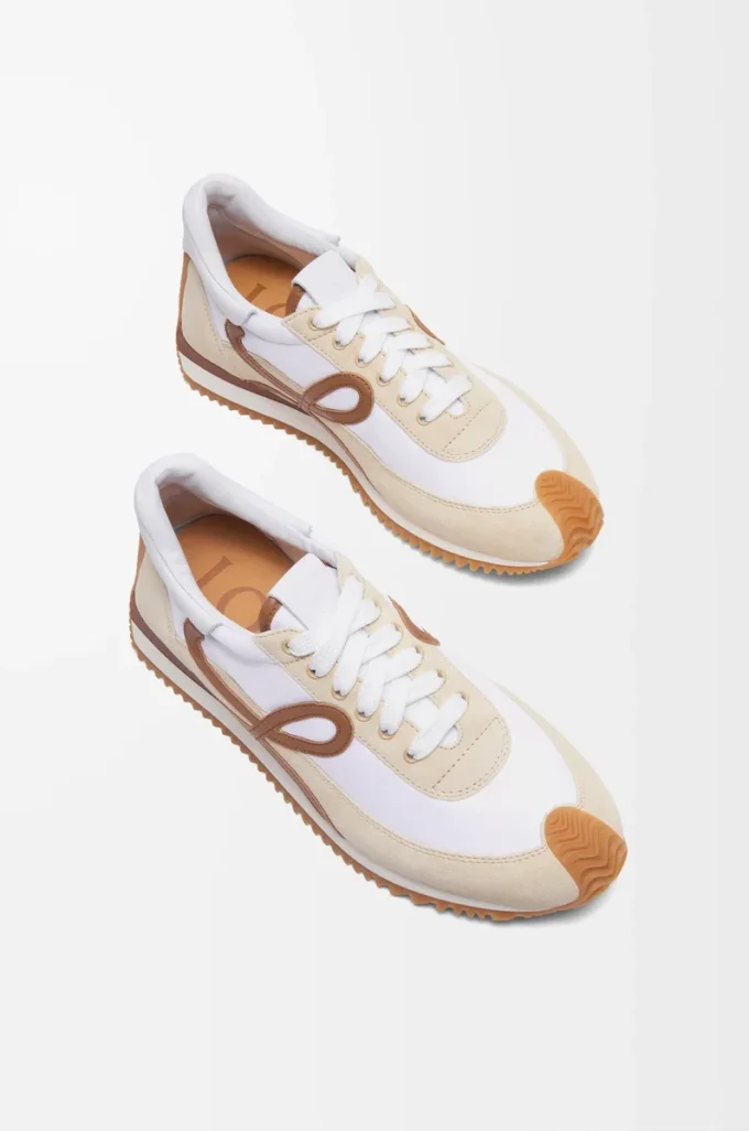 Flow Runner 2.0 en nylon et daim Chocolat/Presque optique
