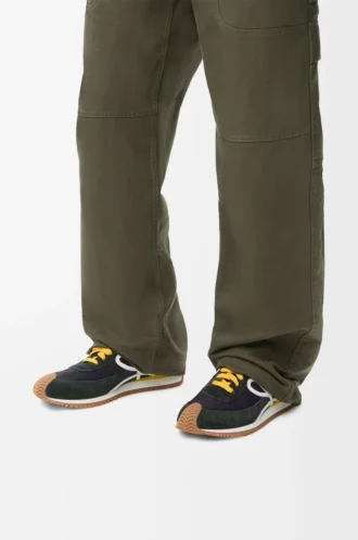 Flow Runner 2.0 en nylon et daim Noir/Blanc/Kaki